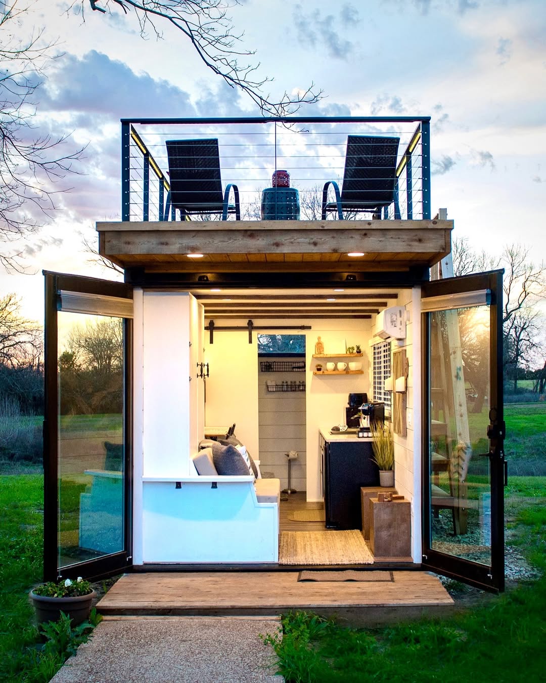 Convert Container Door into Glass Door